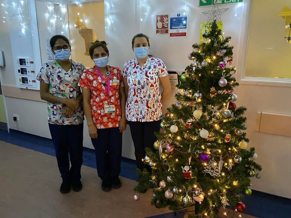 Christmas scrubs for the Royal Berkshire Hospital neonatal unit