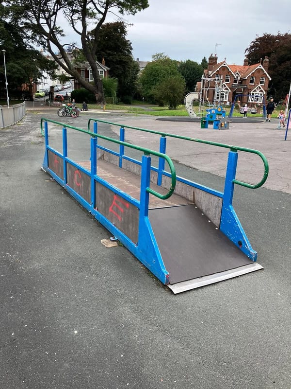 Accessible play equipment for a park in Plymouth