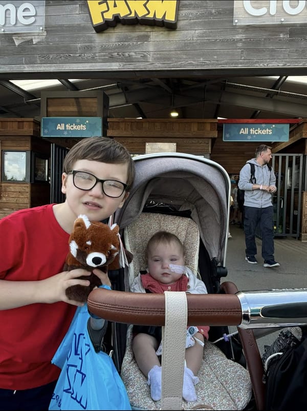 Ruby and Louie's day out at Folly Farm