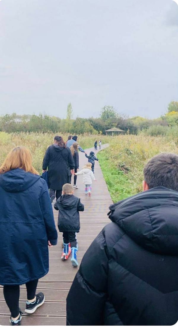 Mount Pleasant Playgroup's welly walk raises £300