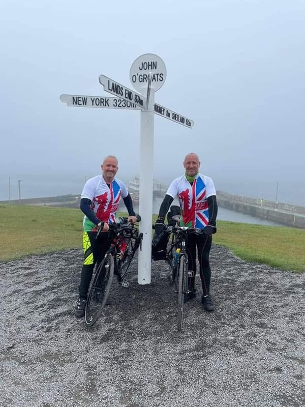 Dave and Derek complete their 800-mile cycle ride