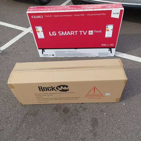 A TV and keyboard for two children on the cancer unit