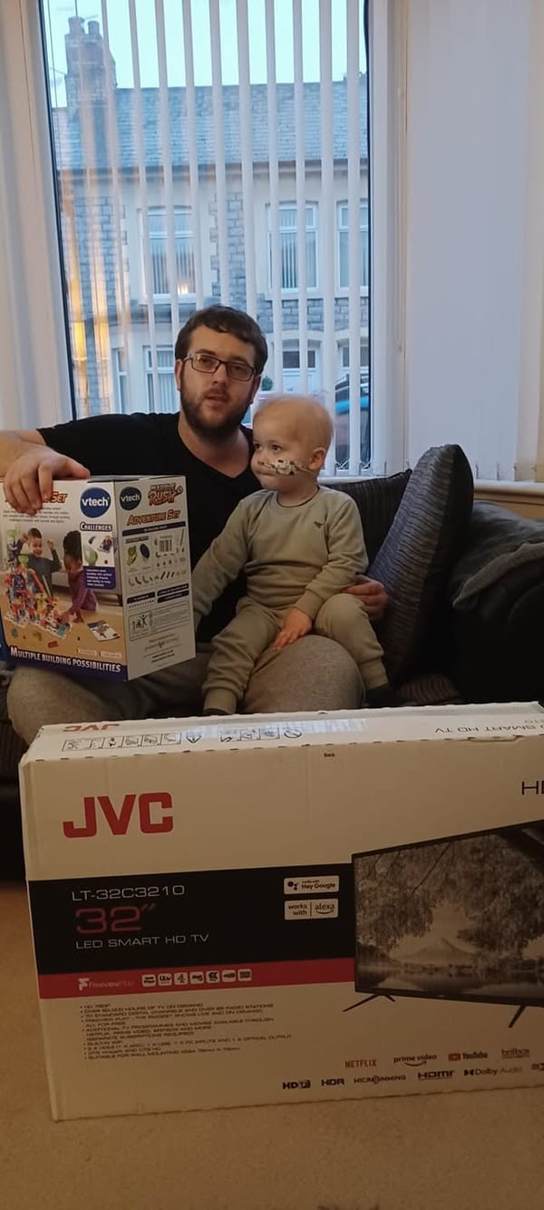 Helping brave little Issac