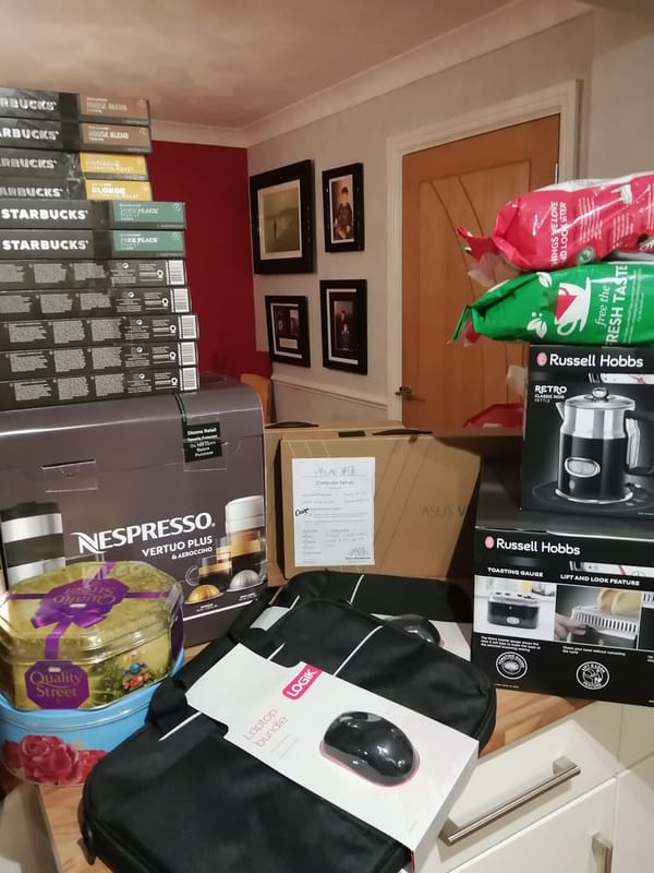 Gifts for the children's cancer unit staff